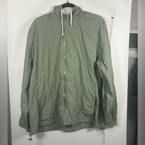 Forever 21+ Olive Green Hooded Windbreaker Light Jacket Women’s 3X